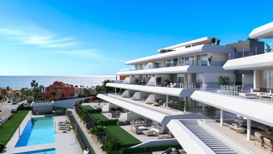 Apartament blisko plaży z tarasem i widokiem na morze – Estepona