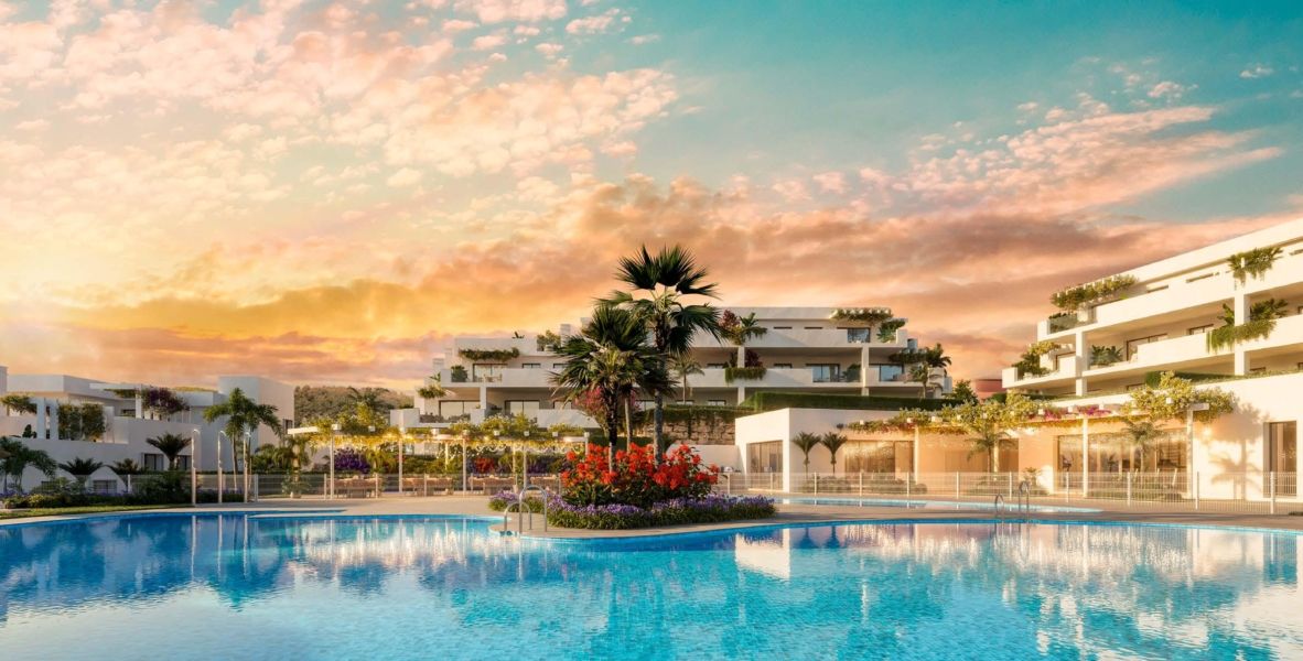 Apartamenty z tarasem, widokiem na morze i golf – Casares Costa Golf