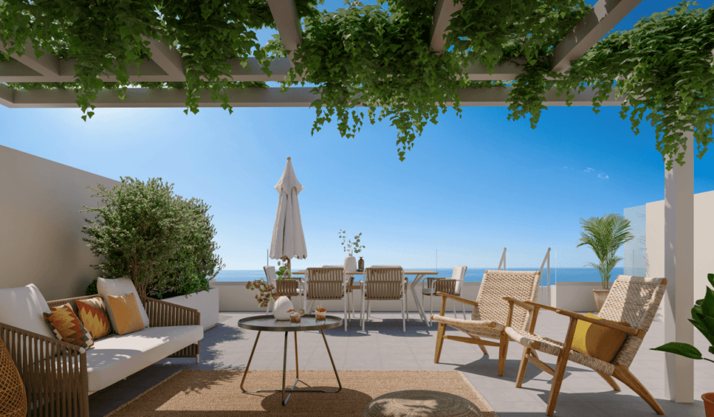 Nowe apartamenty z tarasami i widokiem na morze – Benalmádena