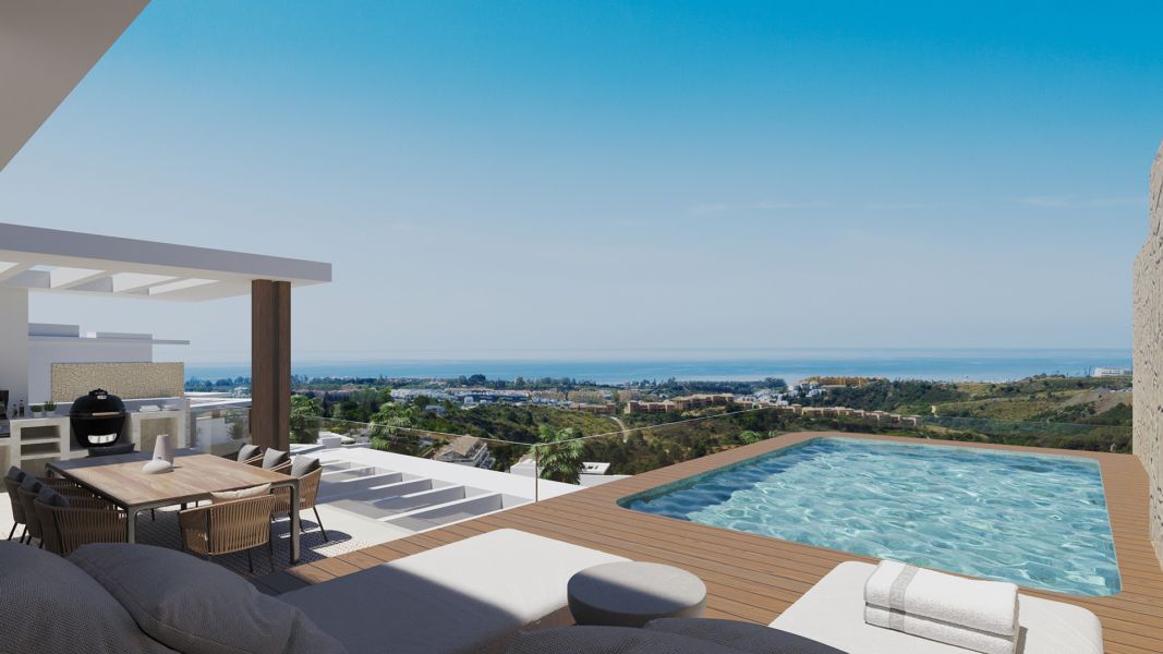 Apartament 3 sypialnie, nowa inwestycja z widokiem na morze – Estepona