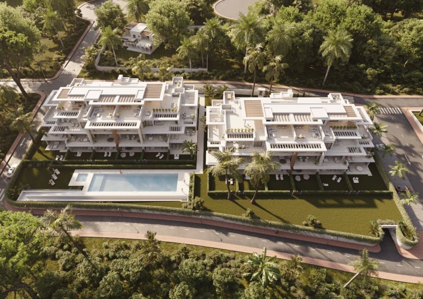 Nowoczesny apartament z tarasem i widokiem na morze – Estepona