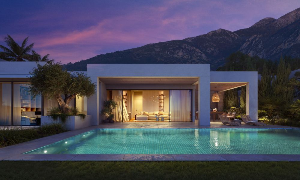 Willa z basenem infinity, panoramiczny widok, nowa inwestycja – Mijas