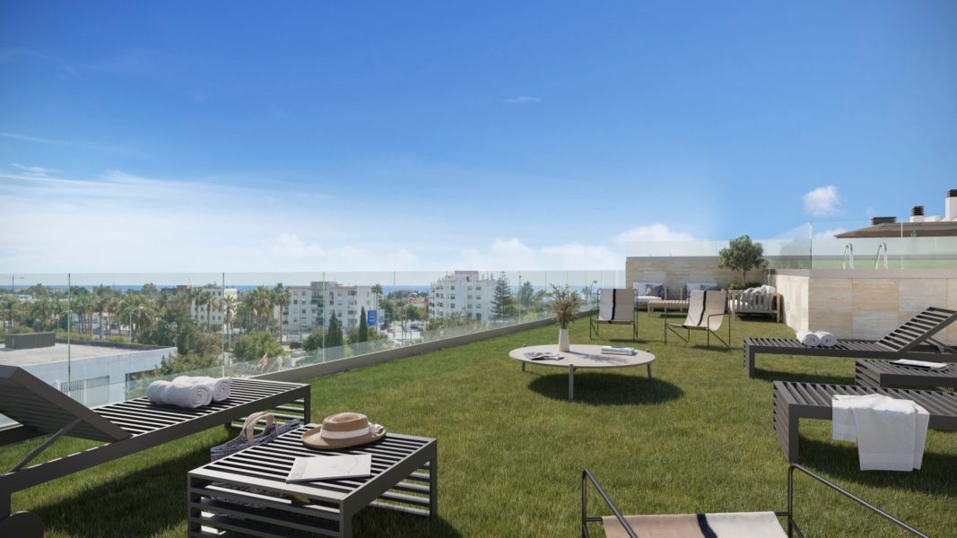 Apartament w Marbelli, blisko plaży i Puerto Banús, z basenem na dachu