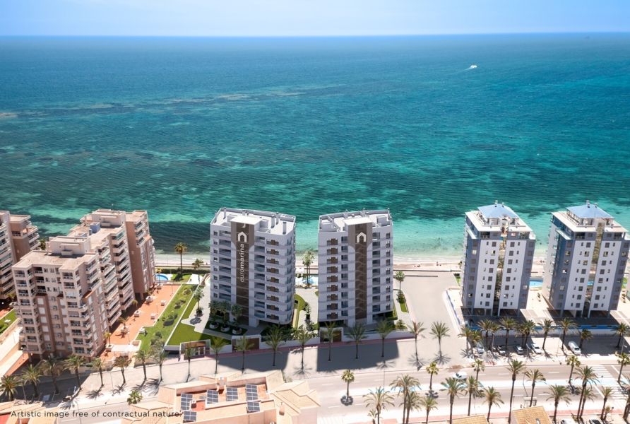 Apartament przy morzu z tarasem i widokiem – La Manga del Mar Menor