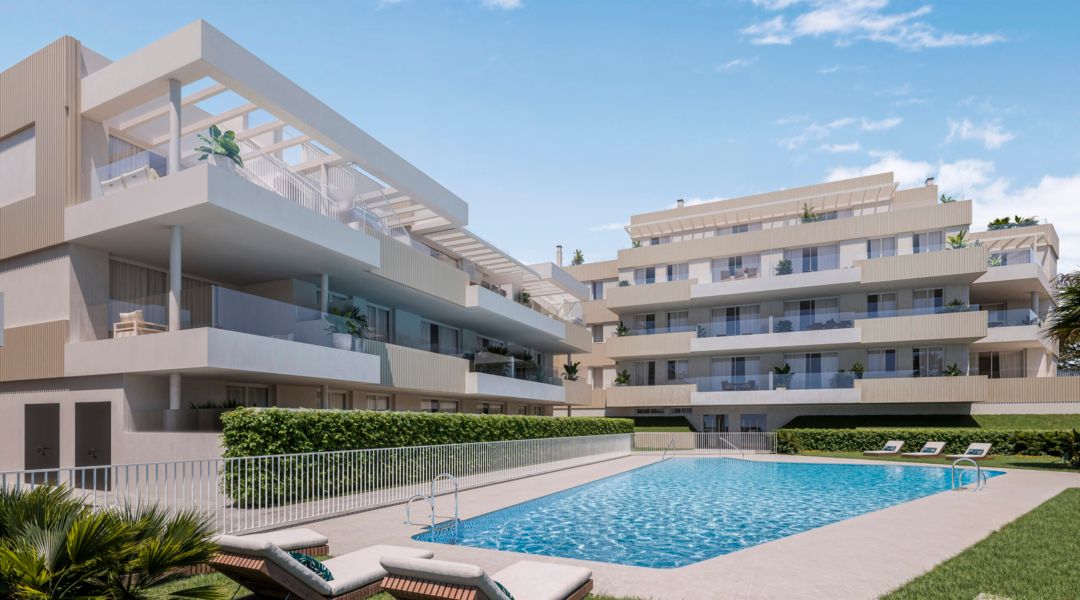 Ekskluzywny apartament z tarasem w Esteponie – osiedle z basenem i parkiem