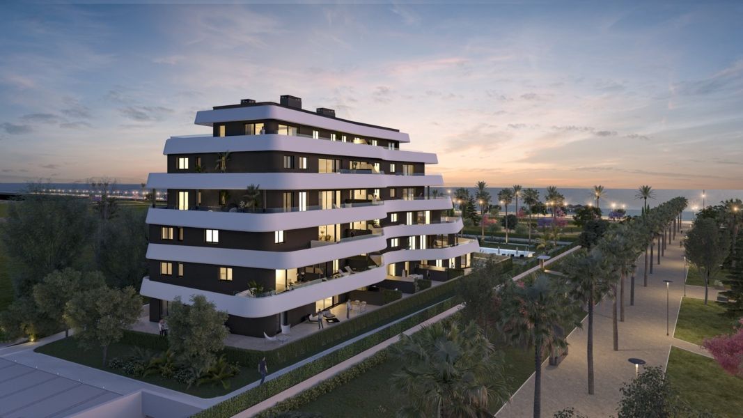 Nowoczesny apartament z panoramicznym widokiem na morze i tarasem – Torremolinos