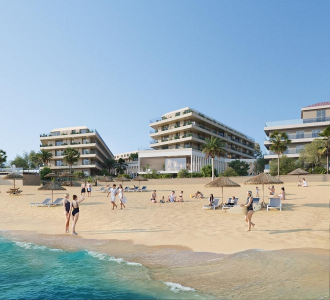 Nowy apartament, pierwsza linia brzegowa, widok na morze – Manilva