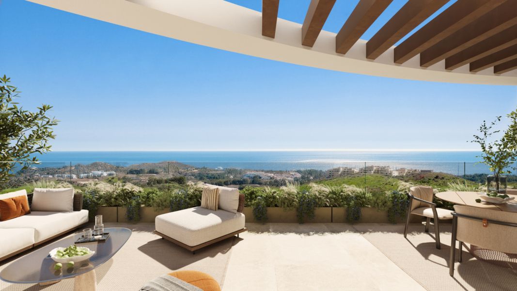 Apartament w nowej inwestycji z panoramicznym widokiem na morze – Mijas