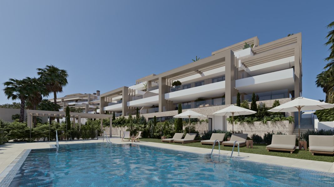 Nowoczesny apartament z panoramicznym widokiem na morze i tarasem – Estepona