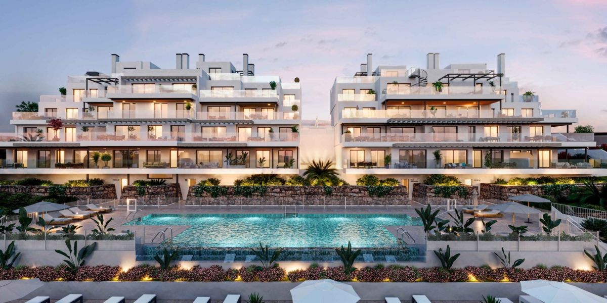 Apartamenty z tarasem i widokiem na morze, blisko plaży – Estepona
