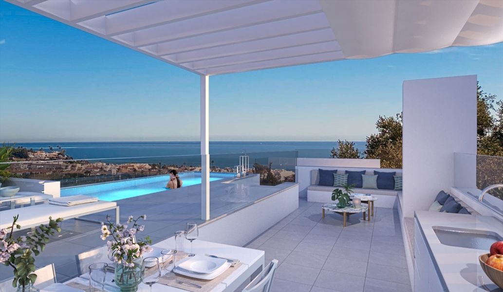 Apartament z tarasem przy golfie i plaży – La Cala de Mijas