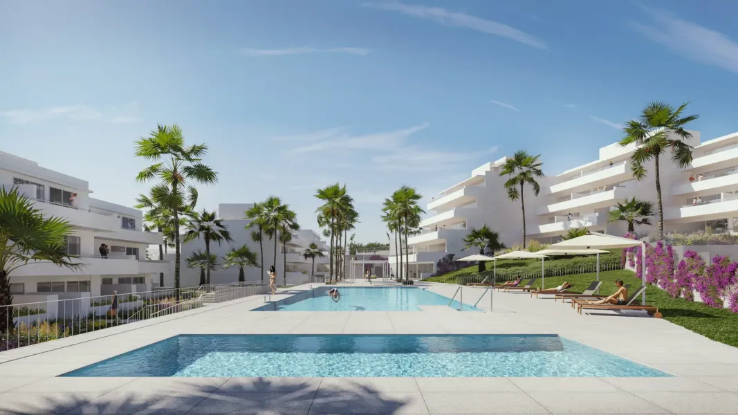 Nowoczesny apartament Estepona: taras, widok na morze, blisko plaży