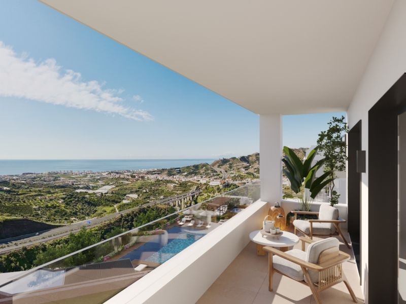 Nowoczesny apartament z tarasem i widokiem na morze – Costa del Sol