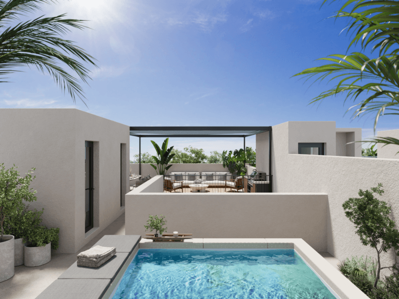 Nowy apartament z rooftopem i basenem 600m od plaży – Malaga