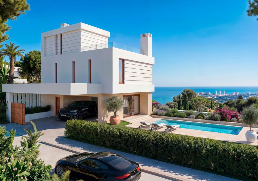 Willa z prywatnym basenem i widokiem na morze – Torreblanca, Fuengirola