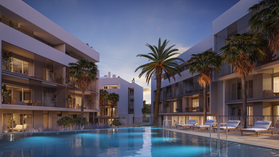 Nowe apartamenty z tarasami i basenem 4 min od plaży – Jàvea