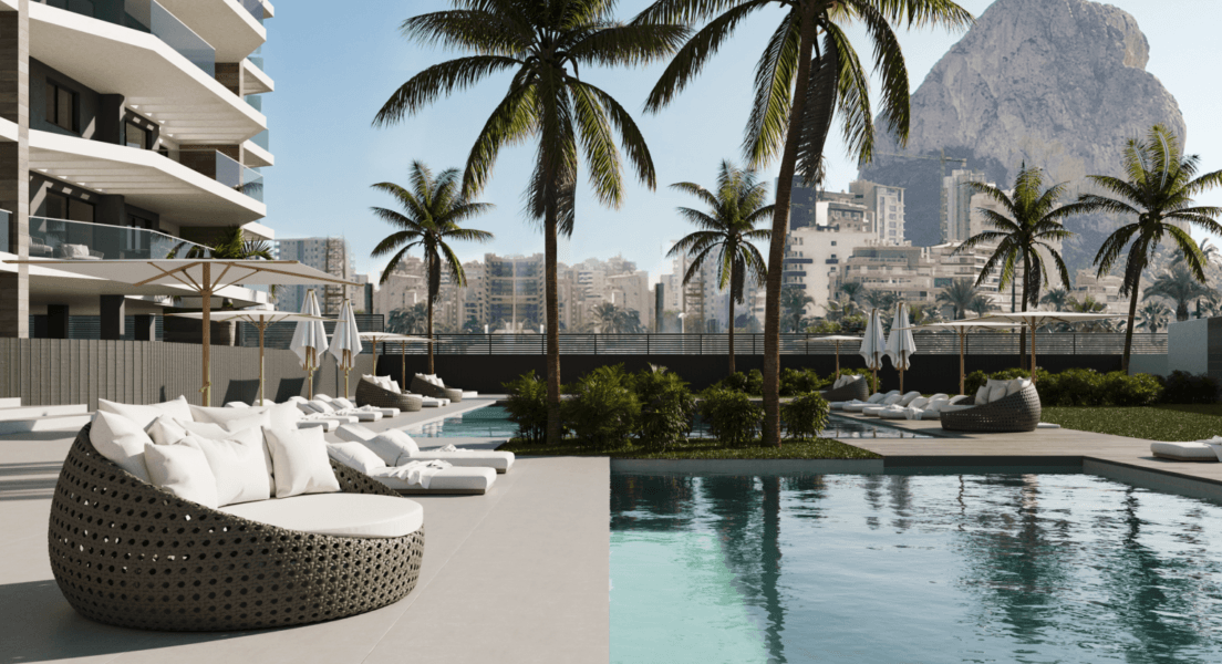 Apartament w nowej inwestycji z basenami 200m od Arenal-Bol – Calpe